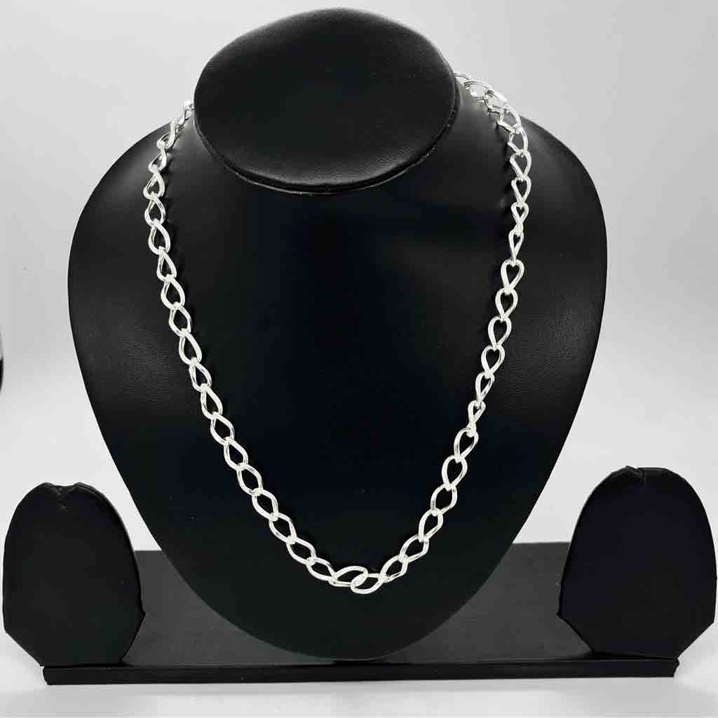 925 Sterling Silver Gents Hollow Crup Design Chain