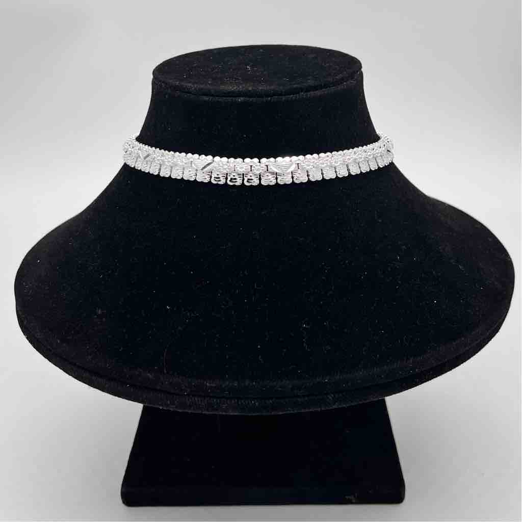 Silver Kismat Single Light Weight Patta Design Anklets