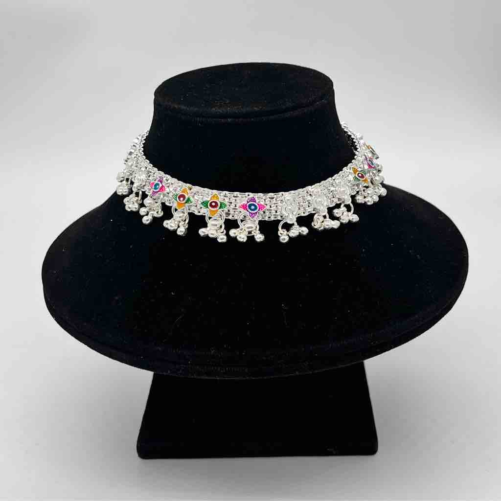 Silver Aagra Fancy Shalang Gugri Design Payal