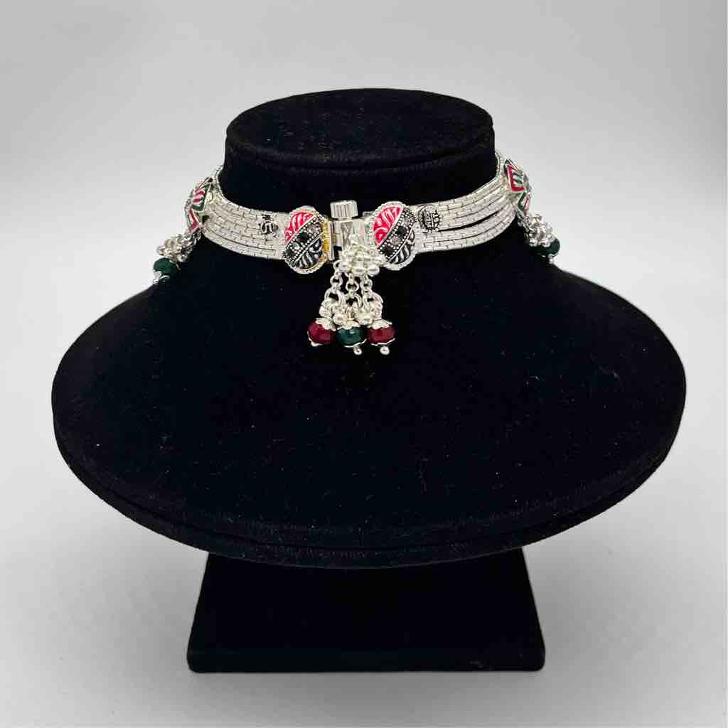 Silver Bombay Fancy Design Anklets