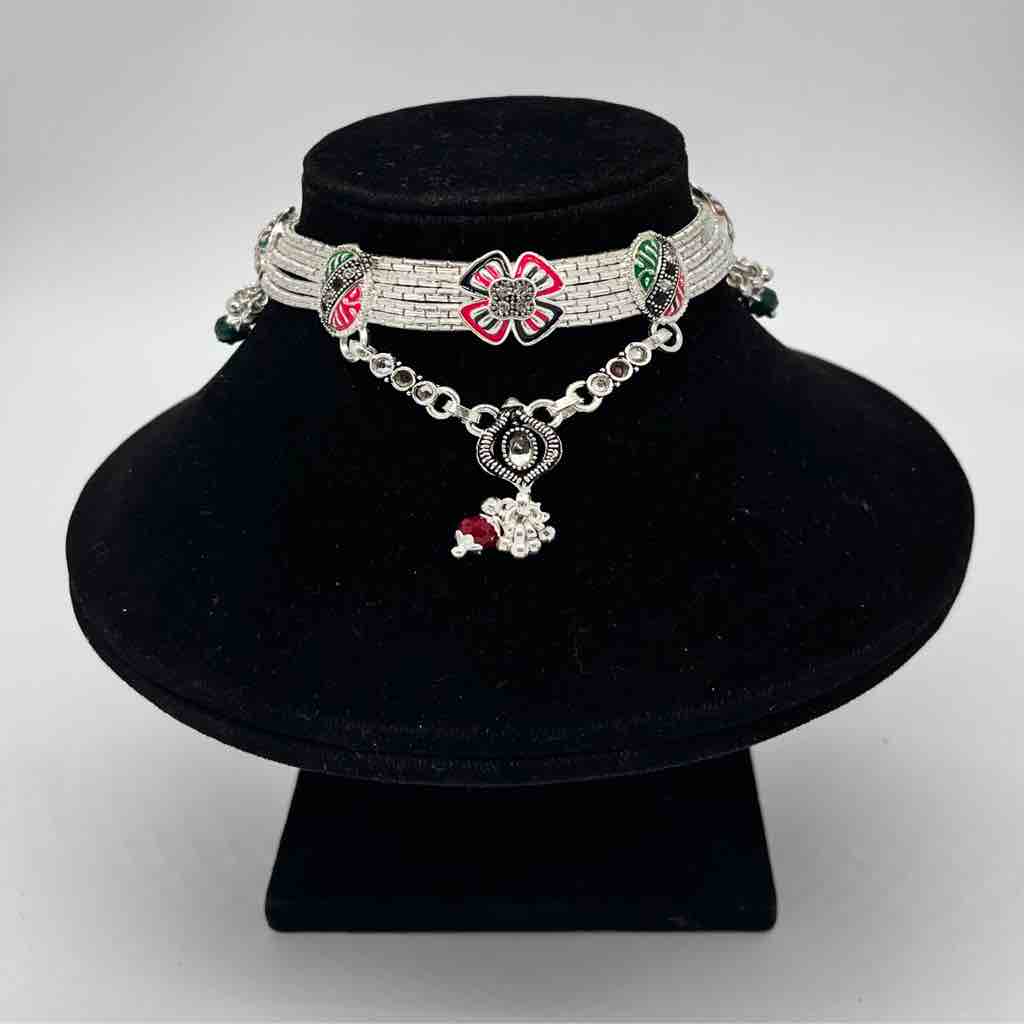Silver Bombay Fancy Design Anklets