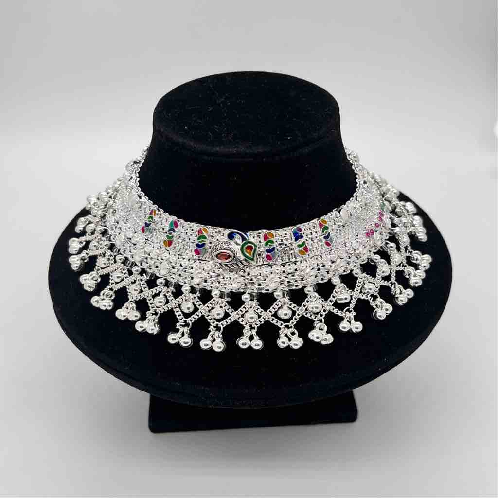 Silver fancy heavy aagra payal