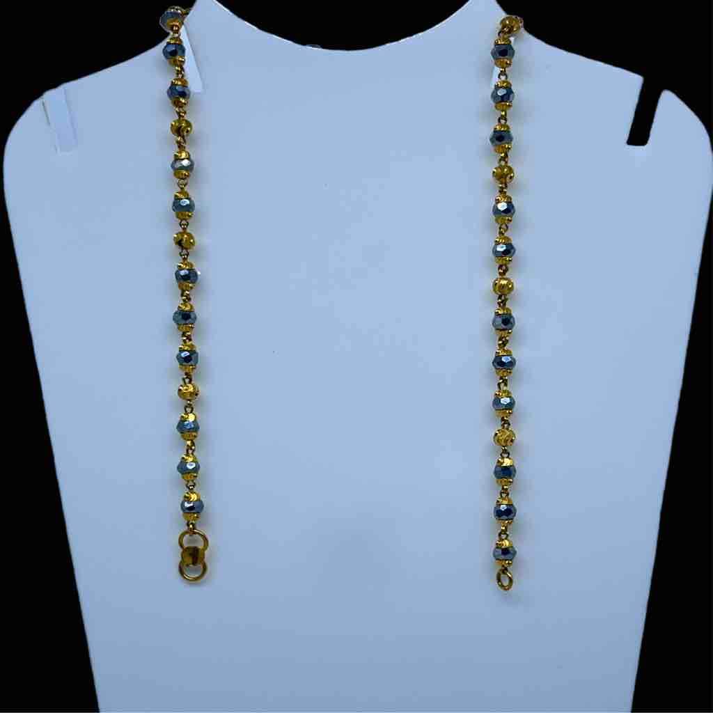 916 Gold Fancy Black Moti And Gold Manka Najriya