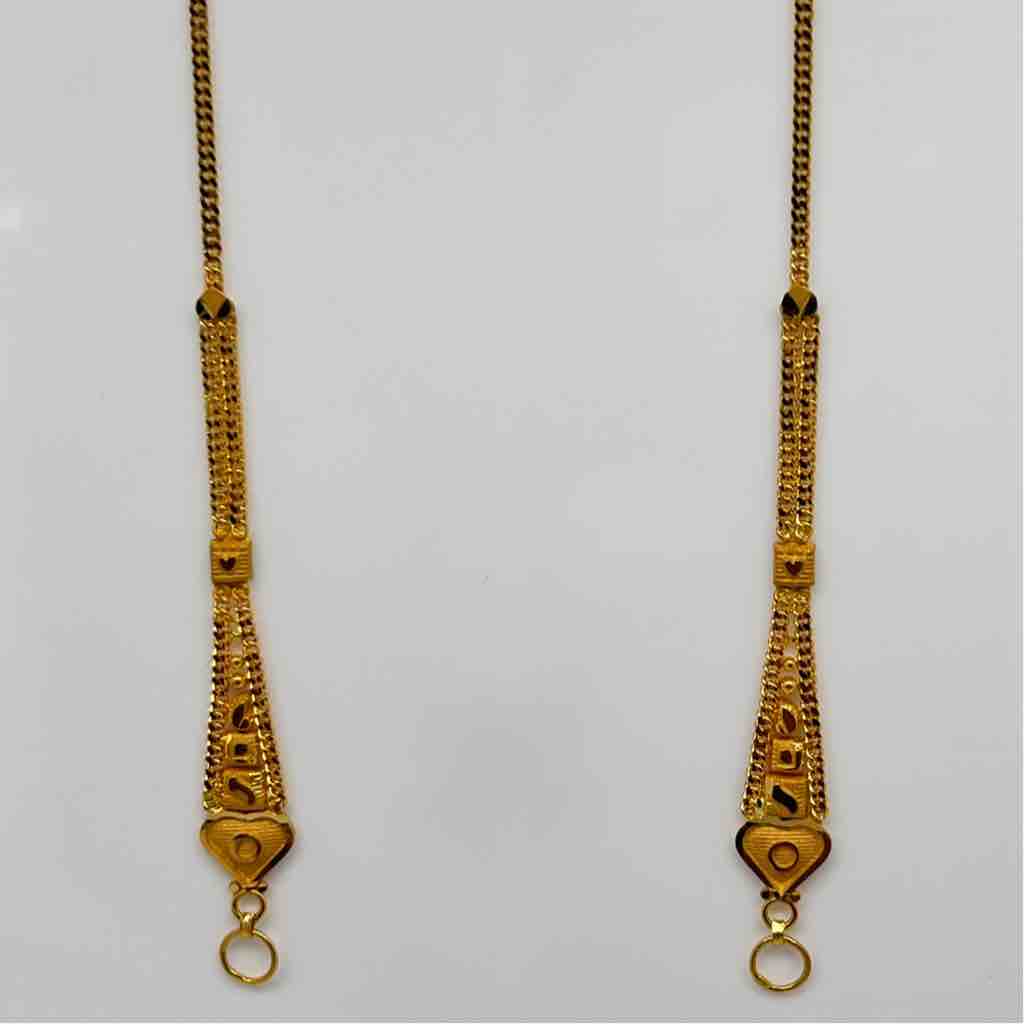 916 Gold Single Line Design Earchain