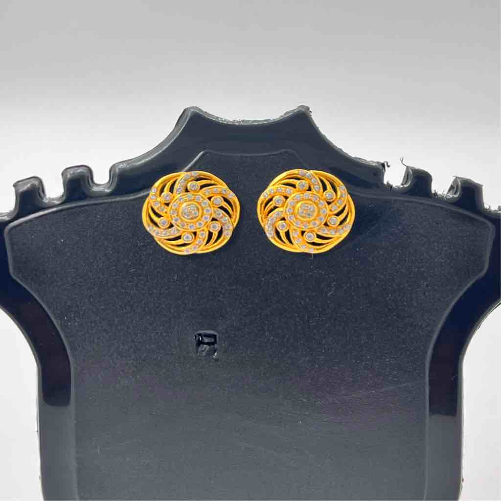 916 Gold Round Fancy Diamond Tops