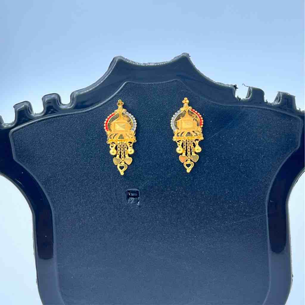 916 Gold Antique Design Earrings