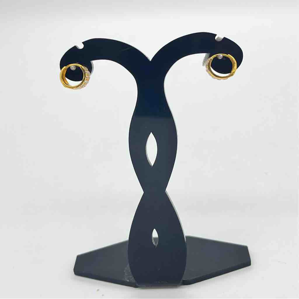 18k gold double Line design earrings