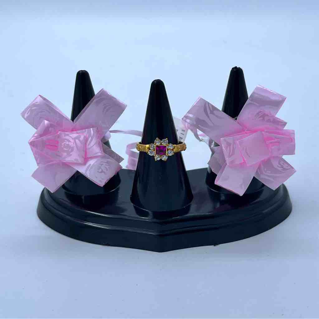 22k Gold Pink Diamond Ring