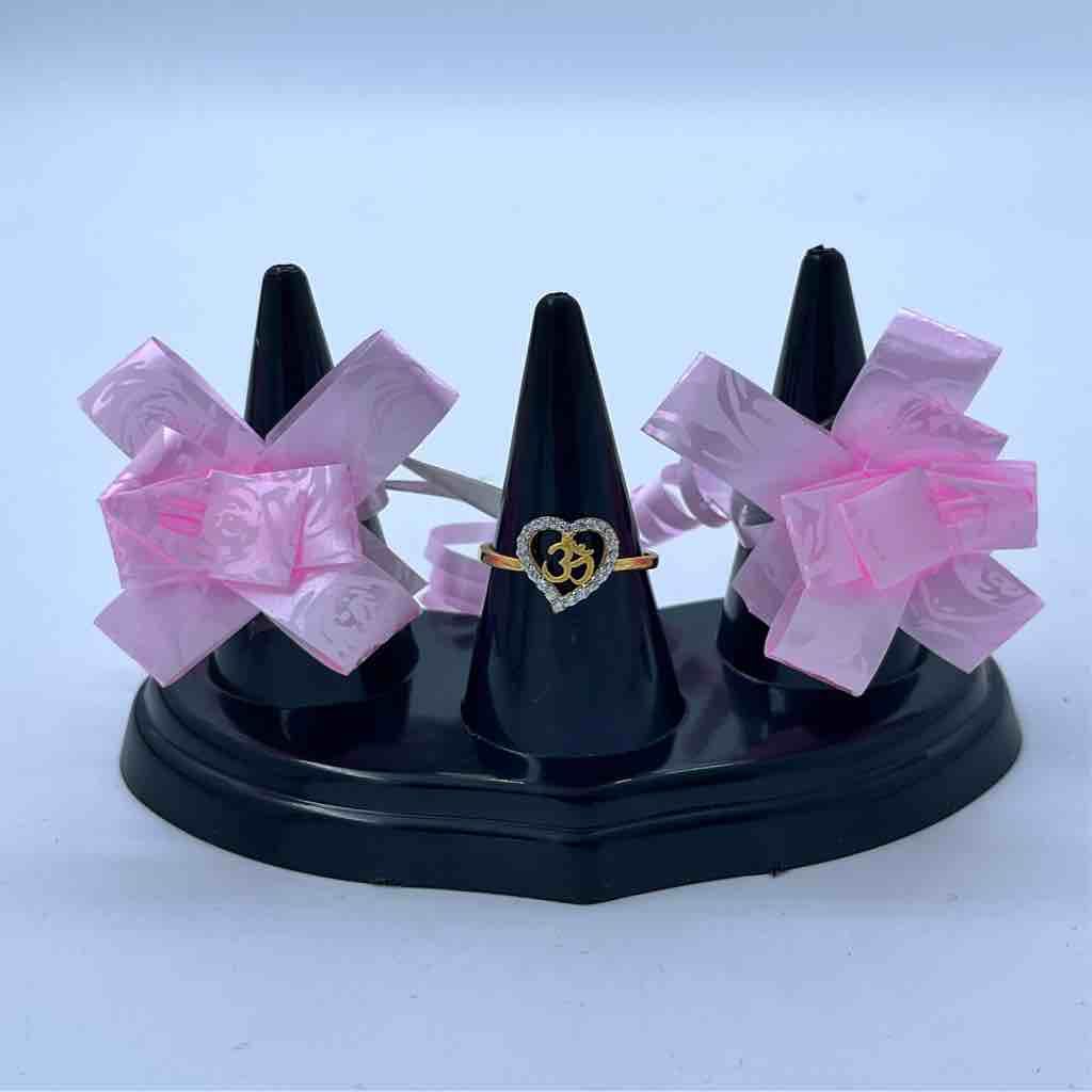 916 Gold Om Design Ladies Ring