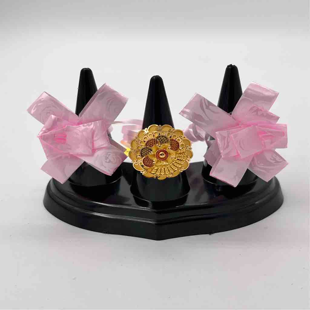 916 Gold Big Kalkati Design Ring