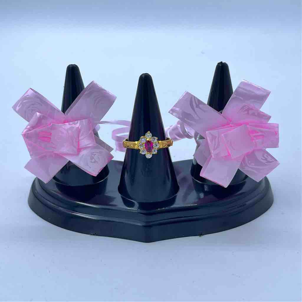 22k Yellow Gold Pink Diamond Ring