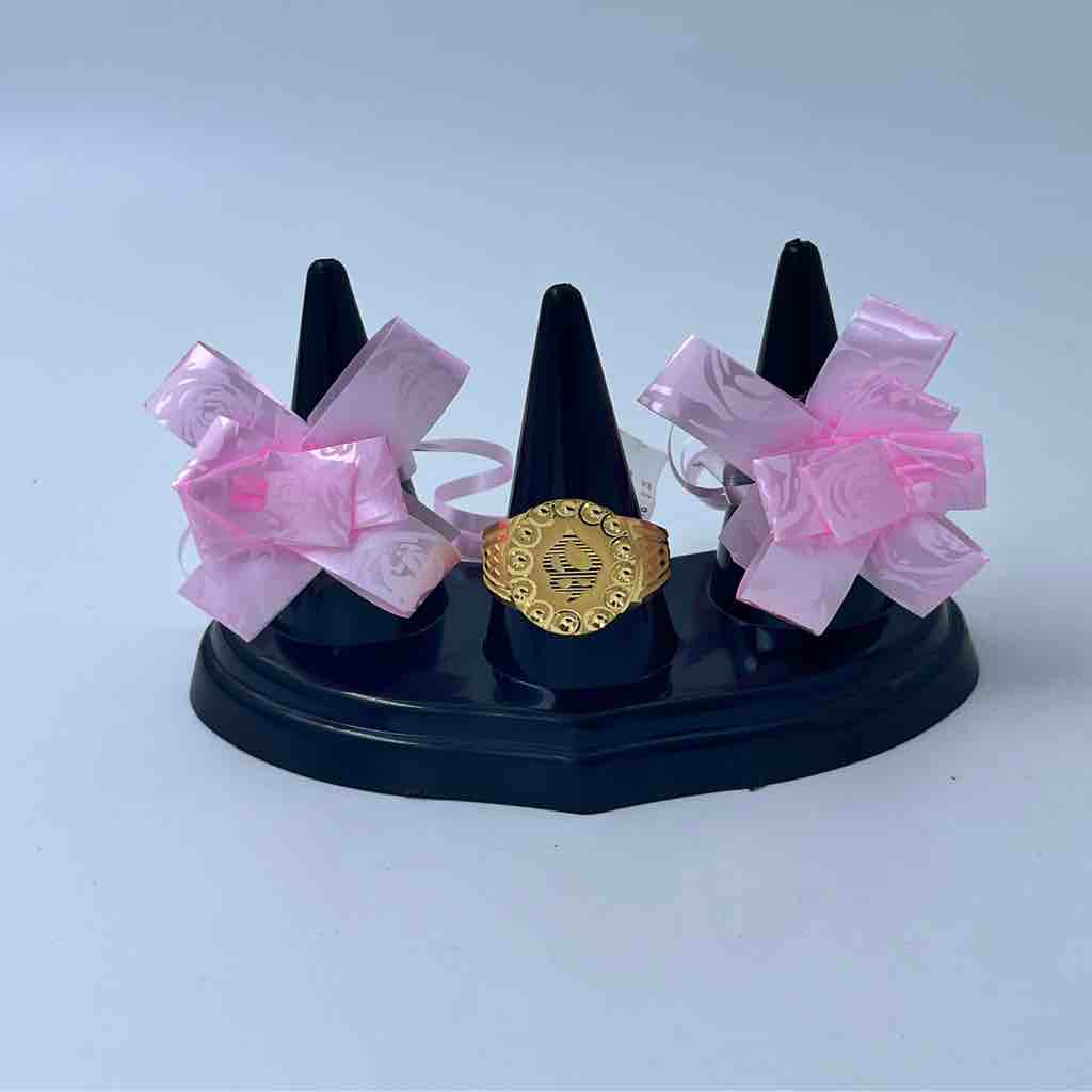 916 Gold Flower Design Ring