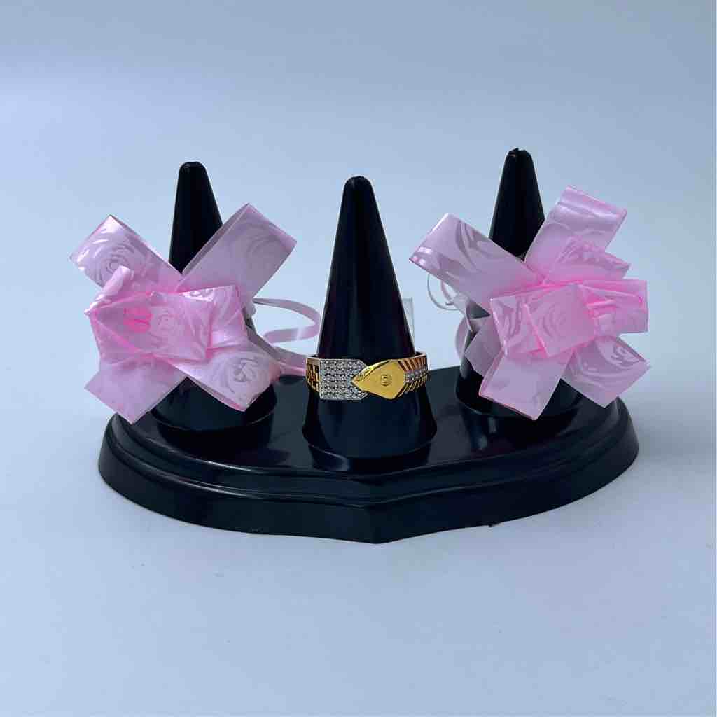 916 Gold Design In Diamond Ring