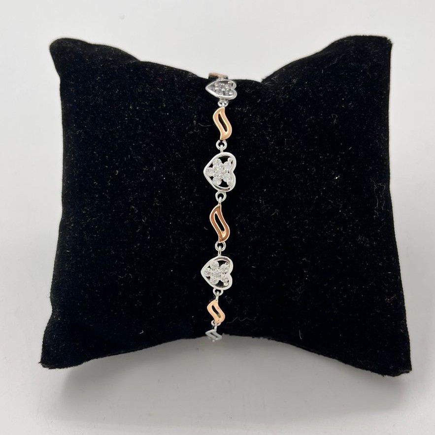 925 Sterling Silver Love Design Diamond