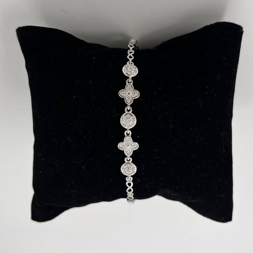 925 Sterling Silver Diamond Bracelet