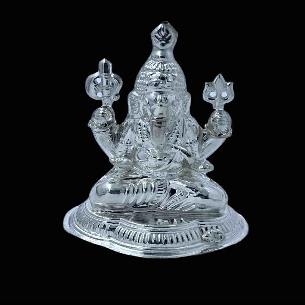 Silver ganesh ji idol