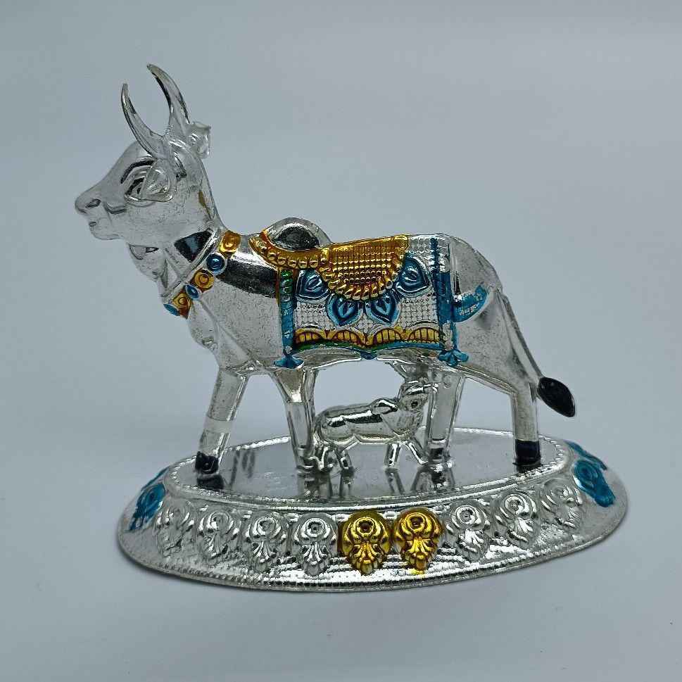 Silver kamdhenu (???????, ???) idol