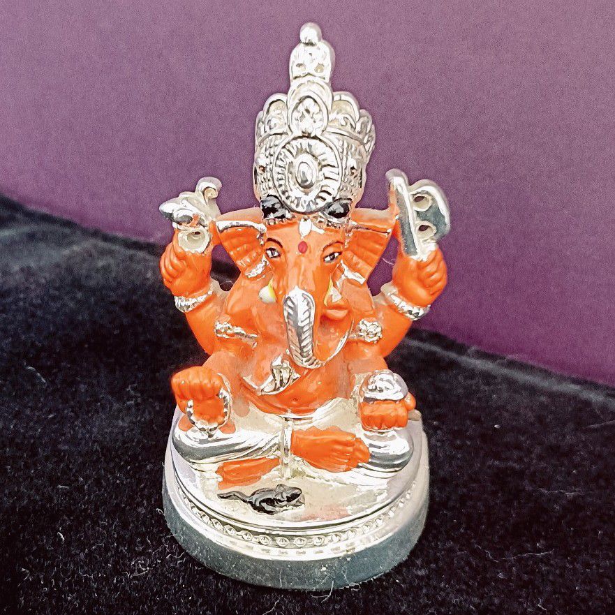 Silver Plated Sidhi-Vinayak (?????? ??????, ??????)Idol