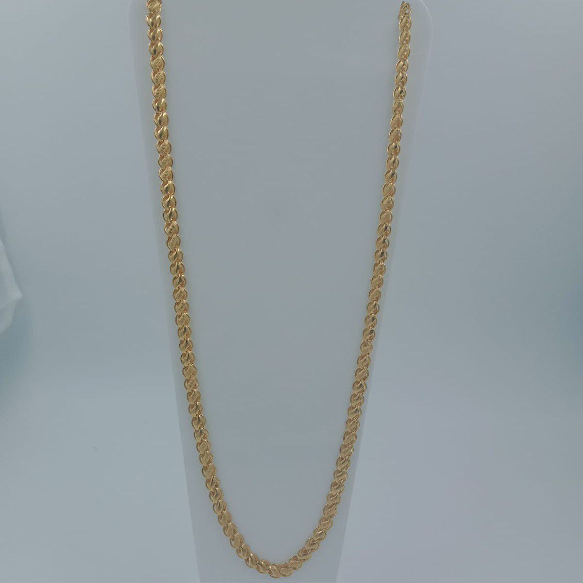 916 gold hollow lotus chain