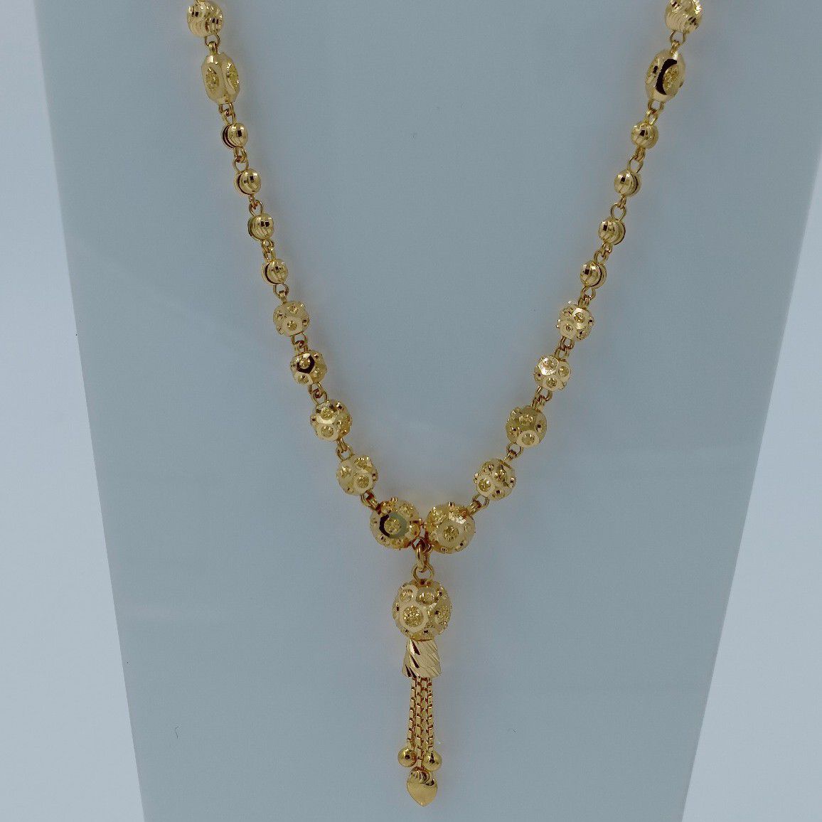 916 Gold Vartical Design Necklace Ladies