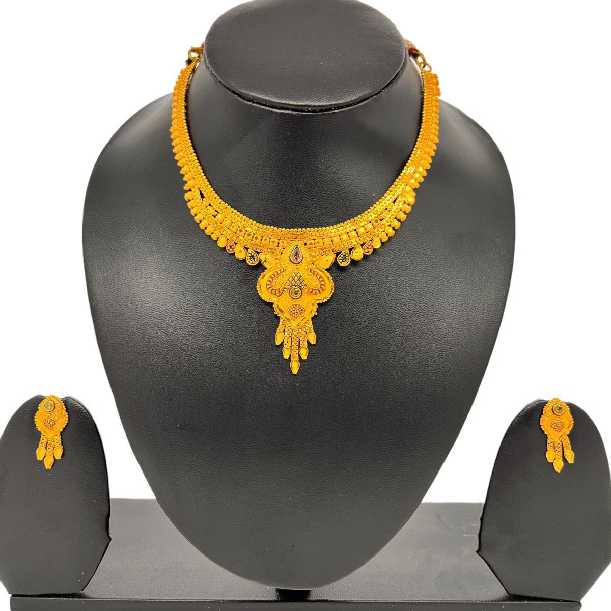 1 Gram Gold Plated Fancy Necklace Set