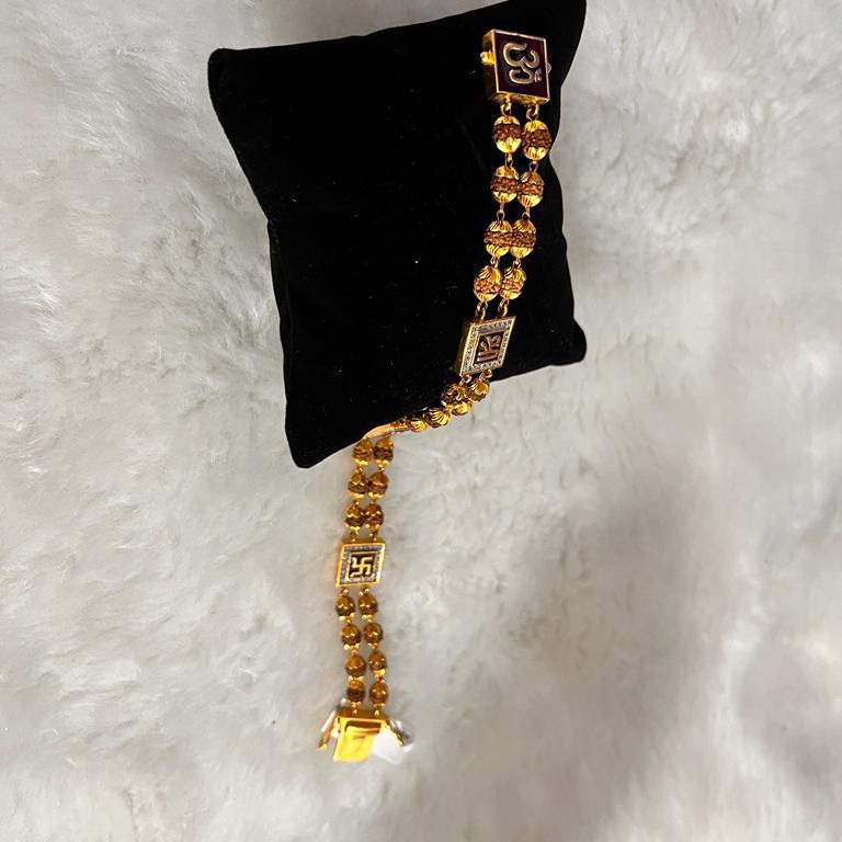 999 Gold Plated Rudraksh Bracelet