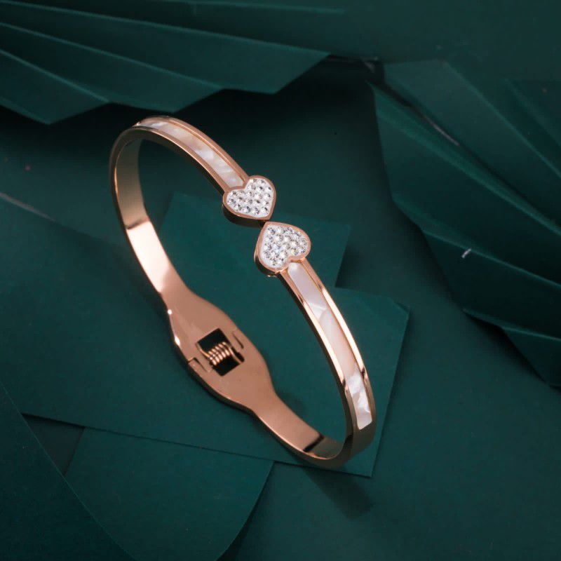 999 rose gold Heart ladies kada