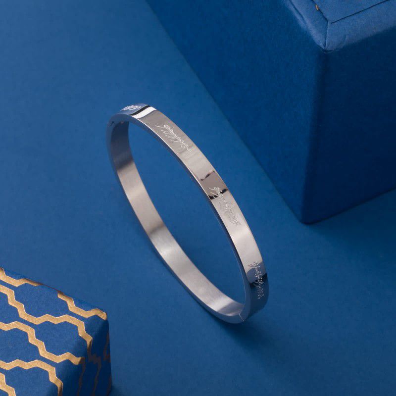 999 silver plated gents kada