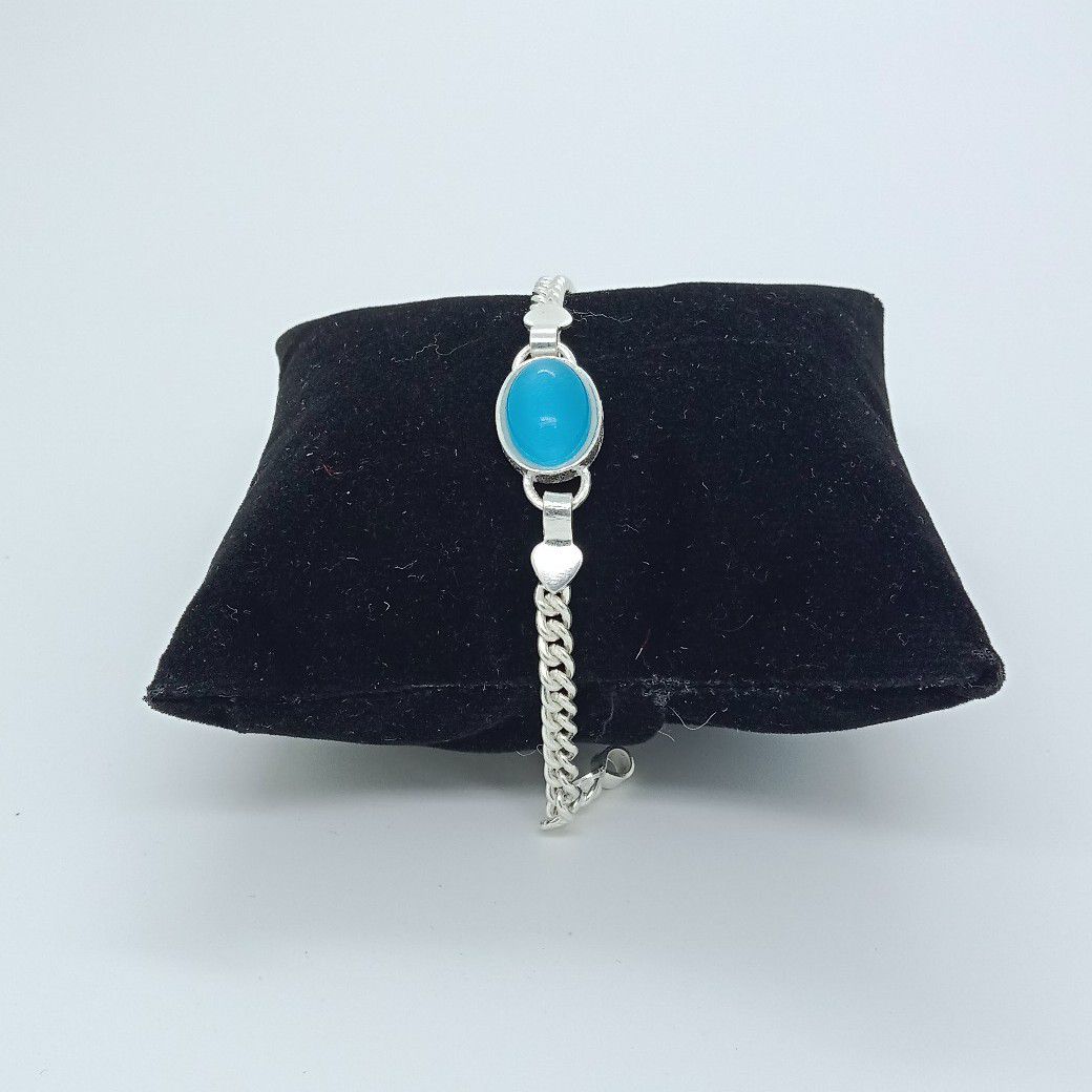 Silver Kids Bluestone Lucky