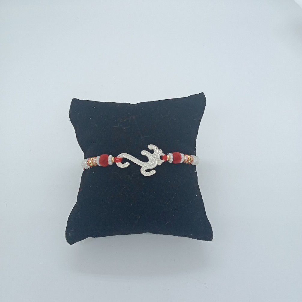 Silver Fancy Om Rakhi
