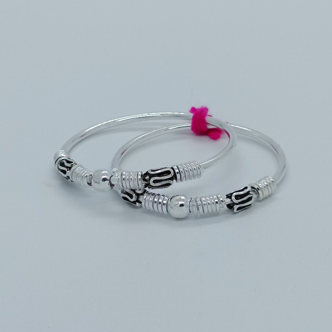 fancy silver bangle