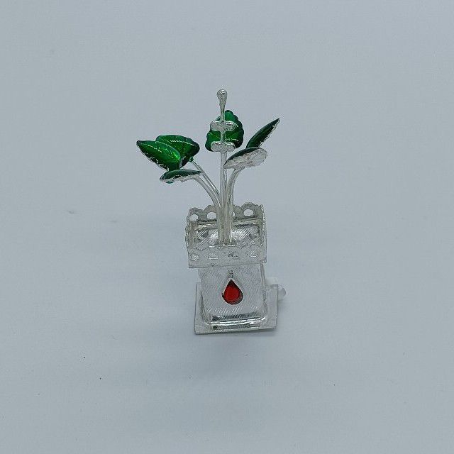 Silver pooja tulsi pot