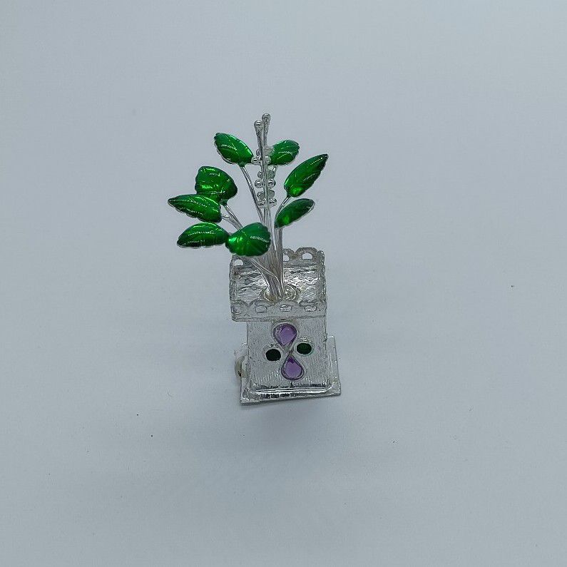 800 Silver tulsi pot for decor