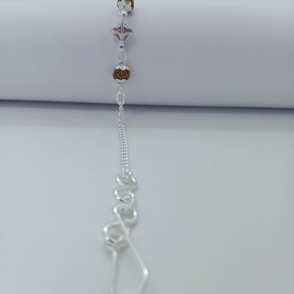 Silver rudrax fancy rakhi