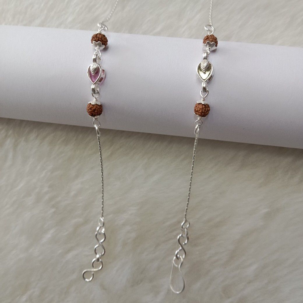 800 Silver rudrax rakhi