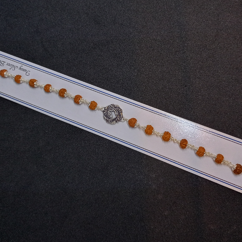Silver Rakhi Om Piece R15