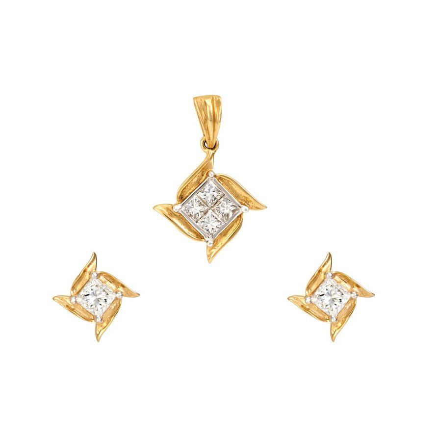 Gold PENDENT SET 91.6 HALLMARK