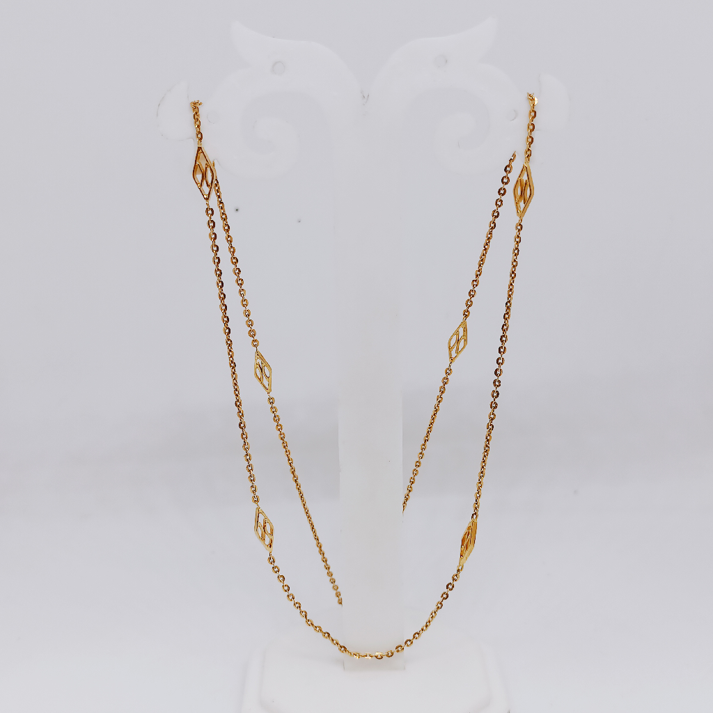 Gold micro enamel chain