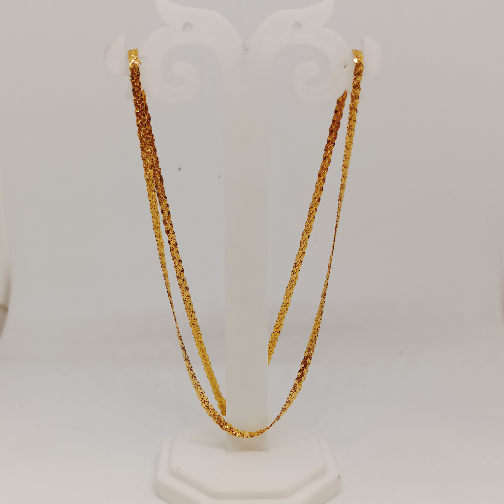 Gold plain patti chain