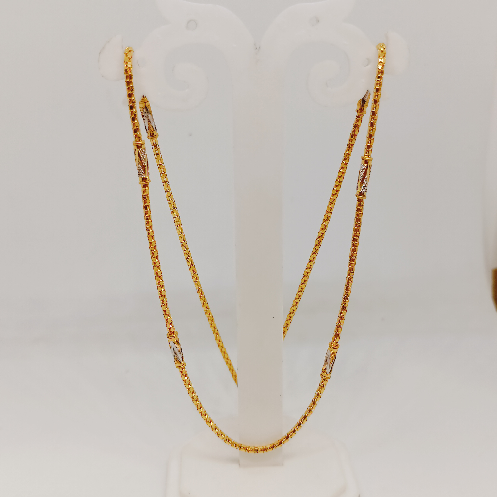Gold handmade pipe chain 3 pic
