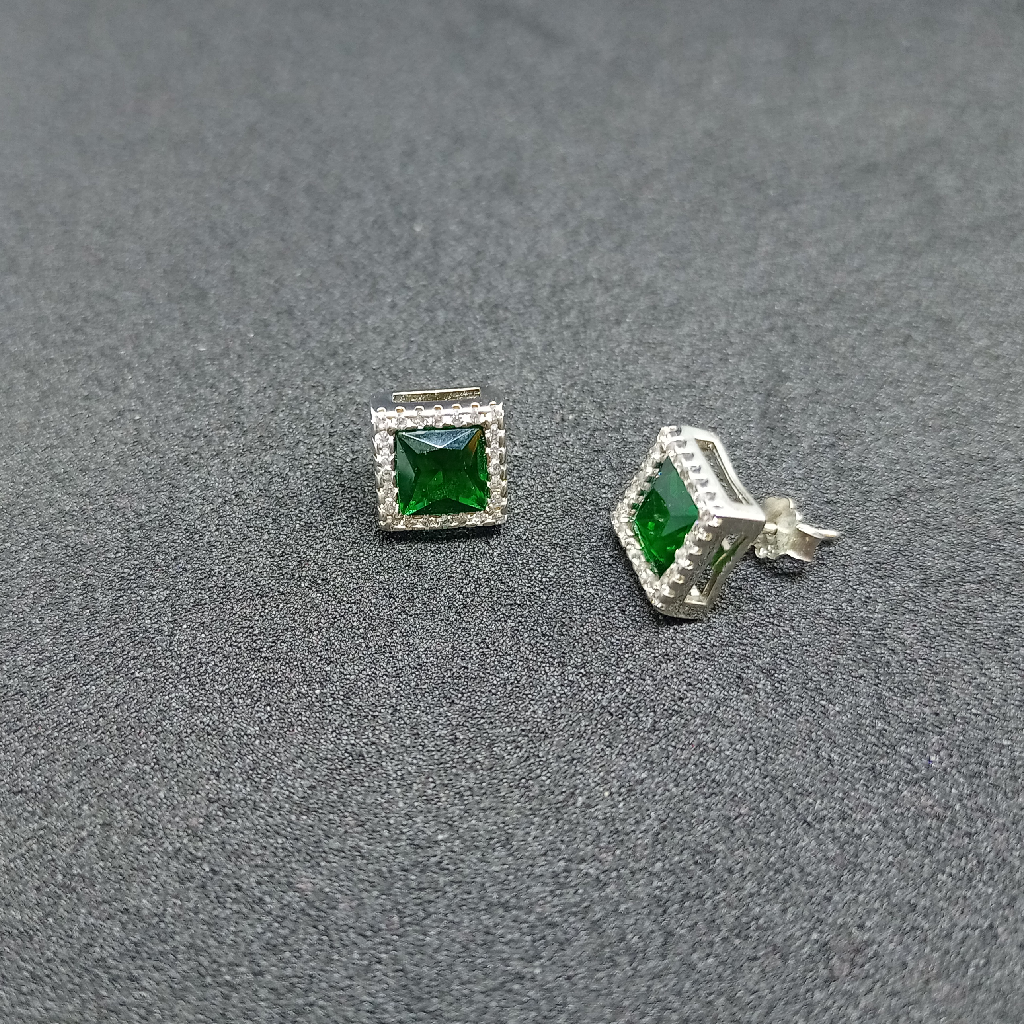 925 Silver Green Stone Earring