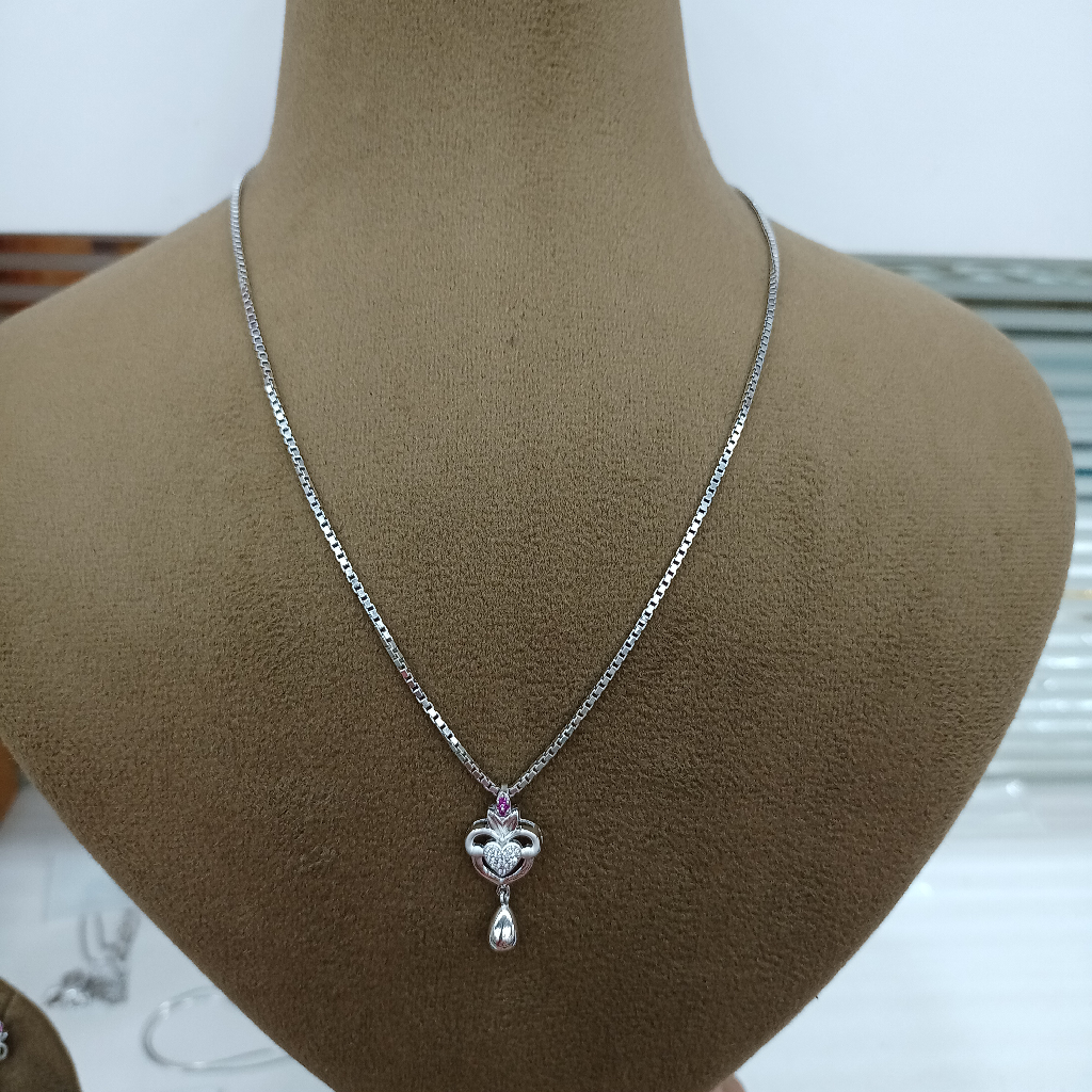 Double Heart Pendant Chain