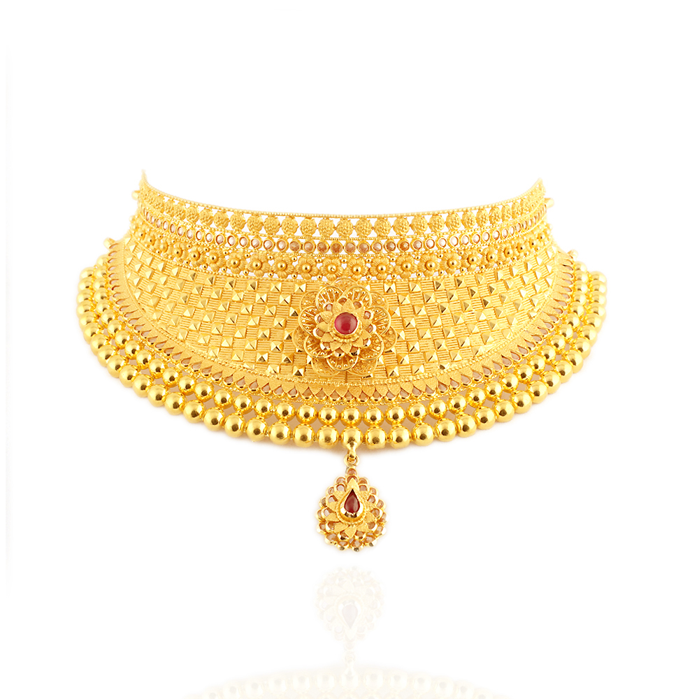 Gold chokar set