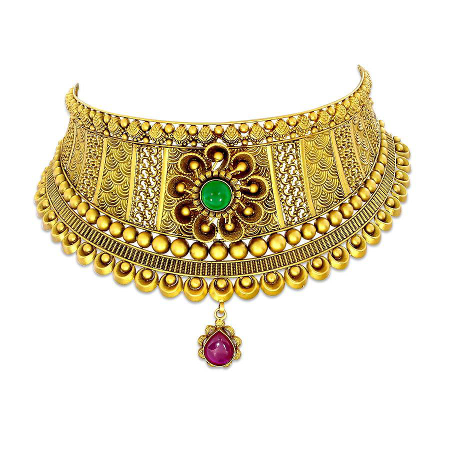 Antique chokar set gold