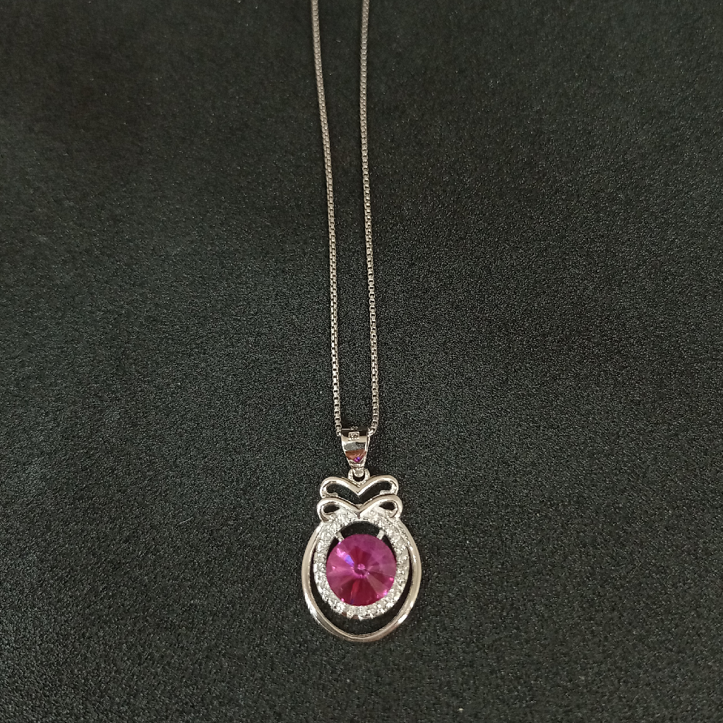 Purple Diamond Pendant Chain
