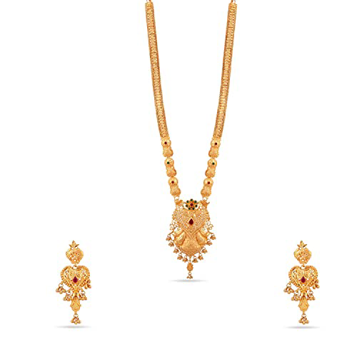 Gold kalkati  long necklace