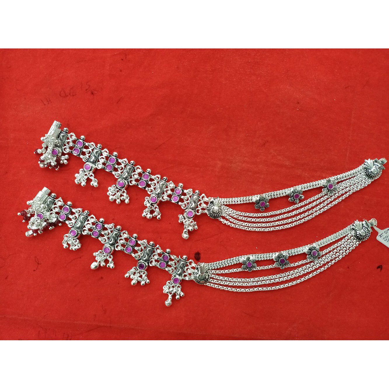 Purple diamond payal