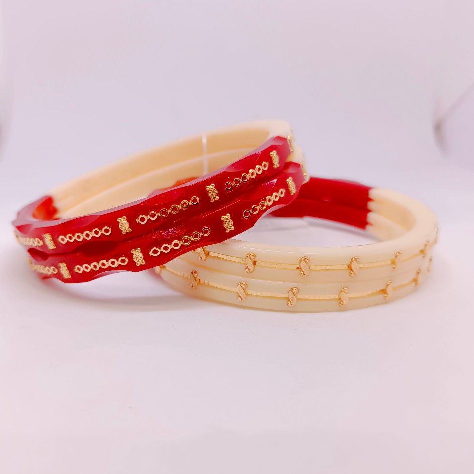 Ras chudi gold multi colour read and white