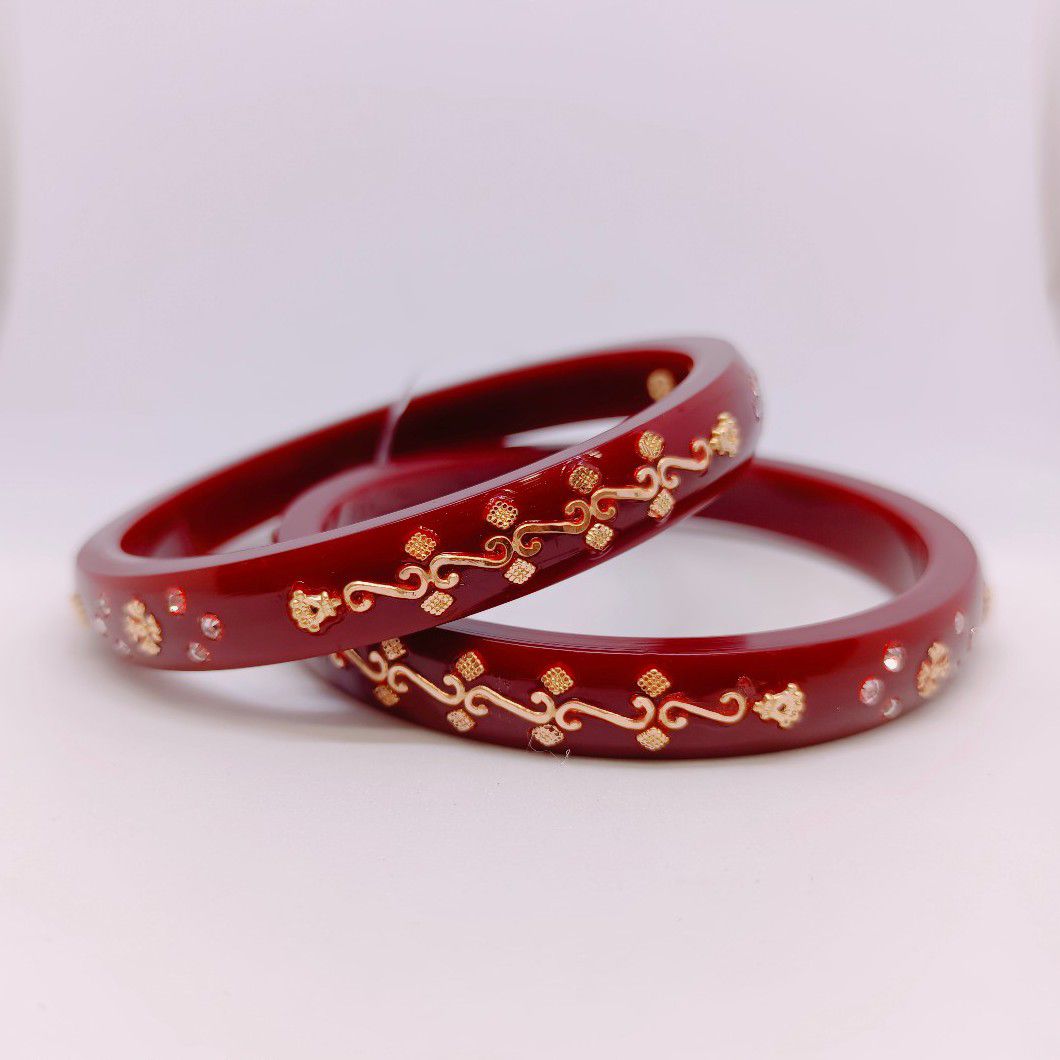 Chudi gold maroon dark colour