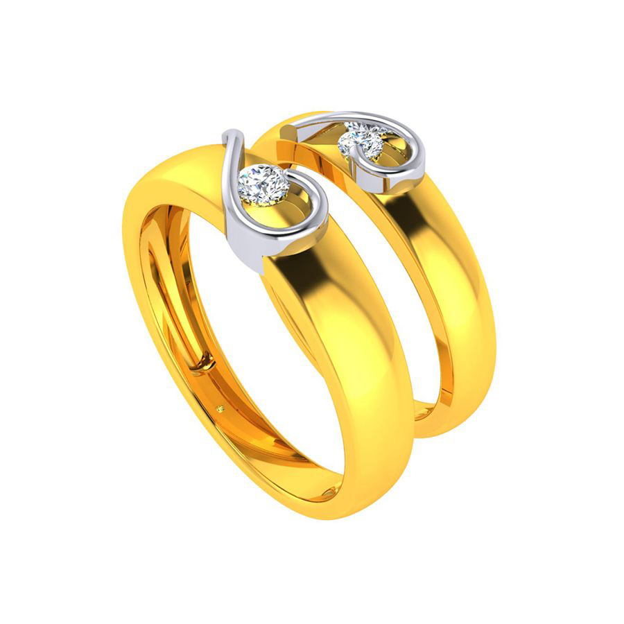916 Gold Fancy Couple Ring